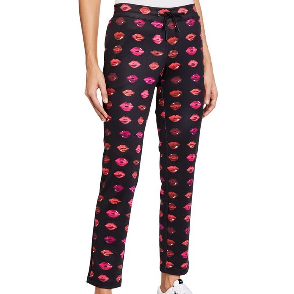 Pam & Gela Pants - Pam and Gela Lip Print Crop Track Pant NWT